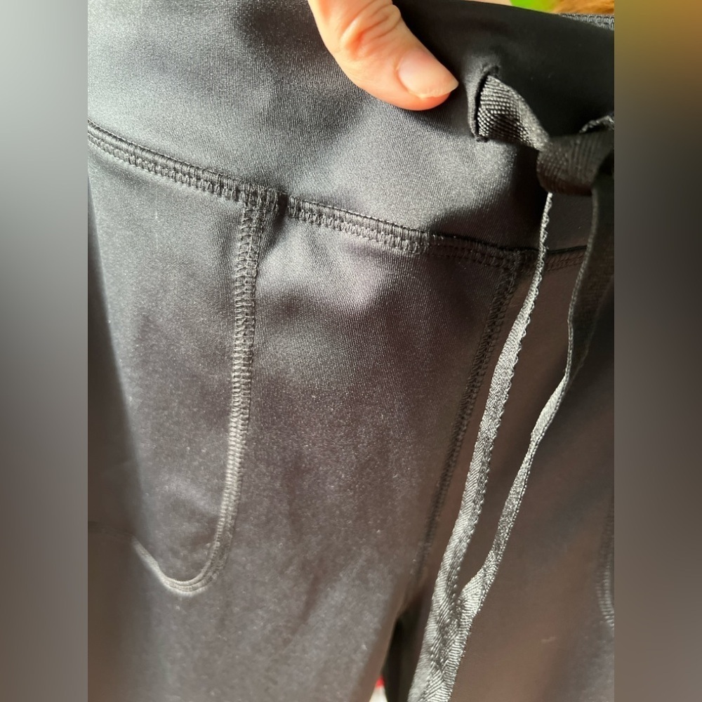 NWT Joe Fresh Women’s Black Tie Front Pants Flare Activewear Outdoor Large - Picture 4 of 8